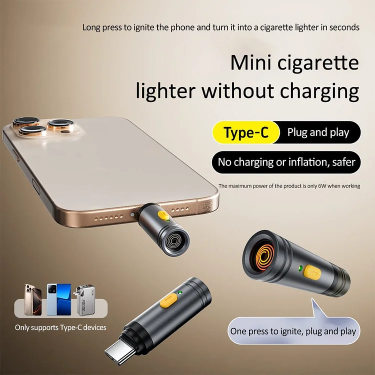 ⚡Hot Sale 49% OFF🔥Type-C Mobile Cigarette Lighter 