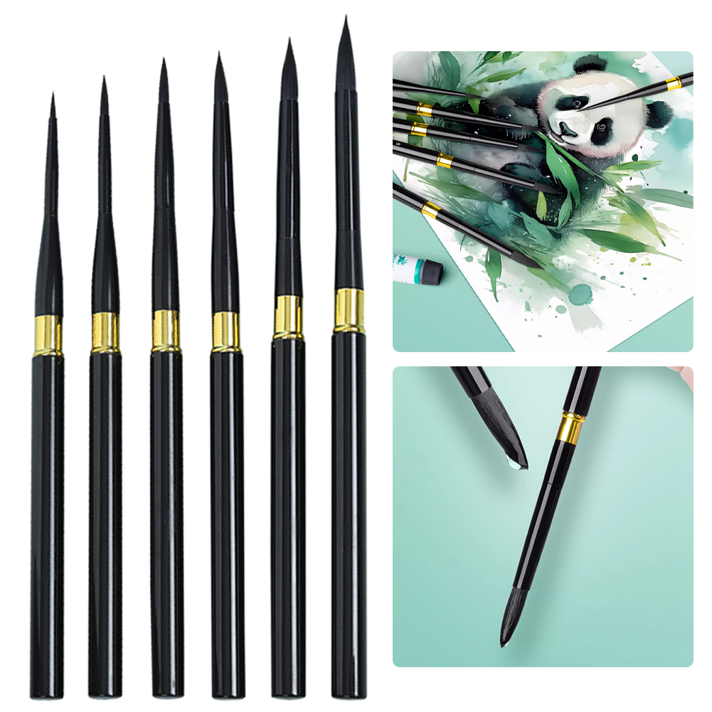 6 Pcs Paint Brush Set Artist Paintbrushes Set for Acrylic Oil Painting for Gift