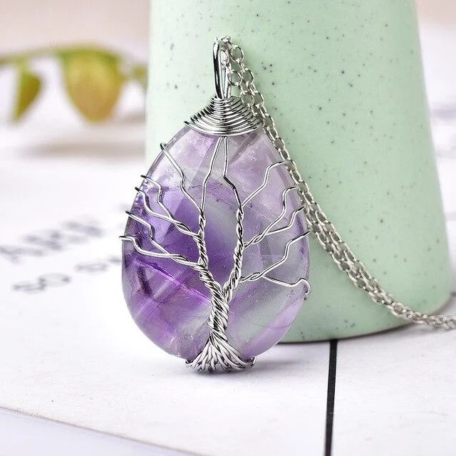 "Tree of Life" Water Drop Necklace