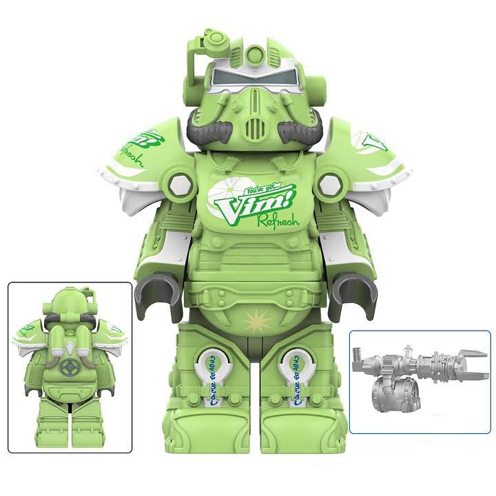 T-51 Power Armor (Vim Refresh) Custom Fallout Minifigure Minifigure Bricks monstertoys