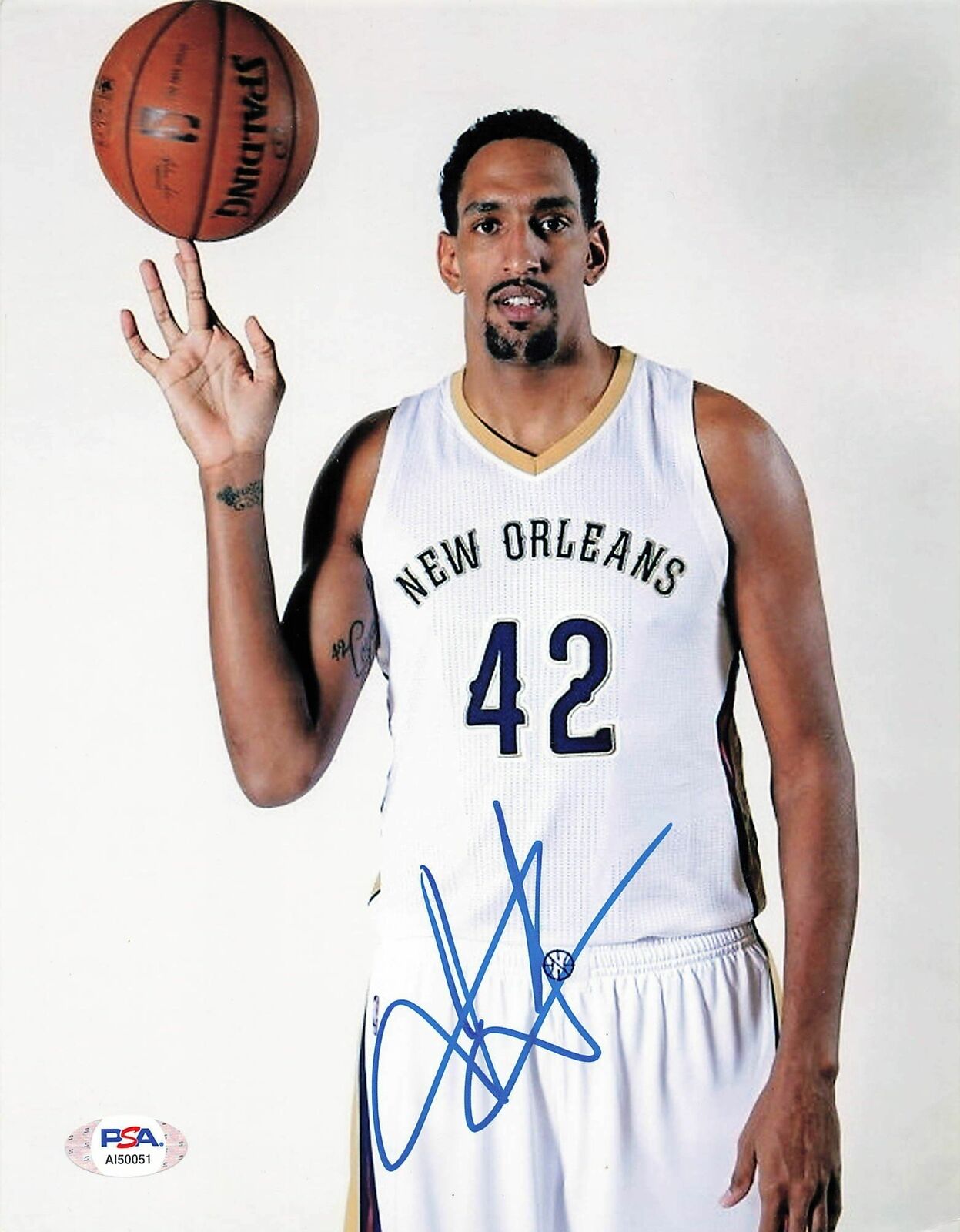 Alexis Ajinca signed 8x10 Photo Poster painting PSA/DNA New Orleans Pelicans Autographed