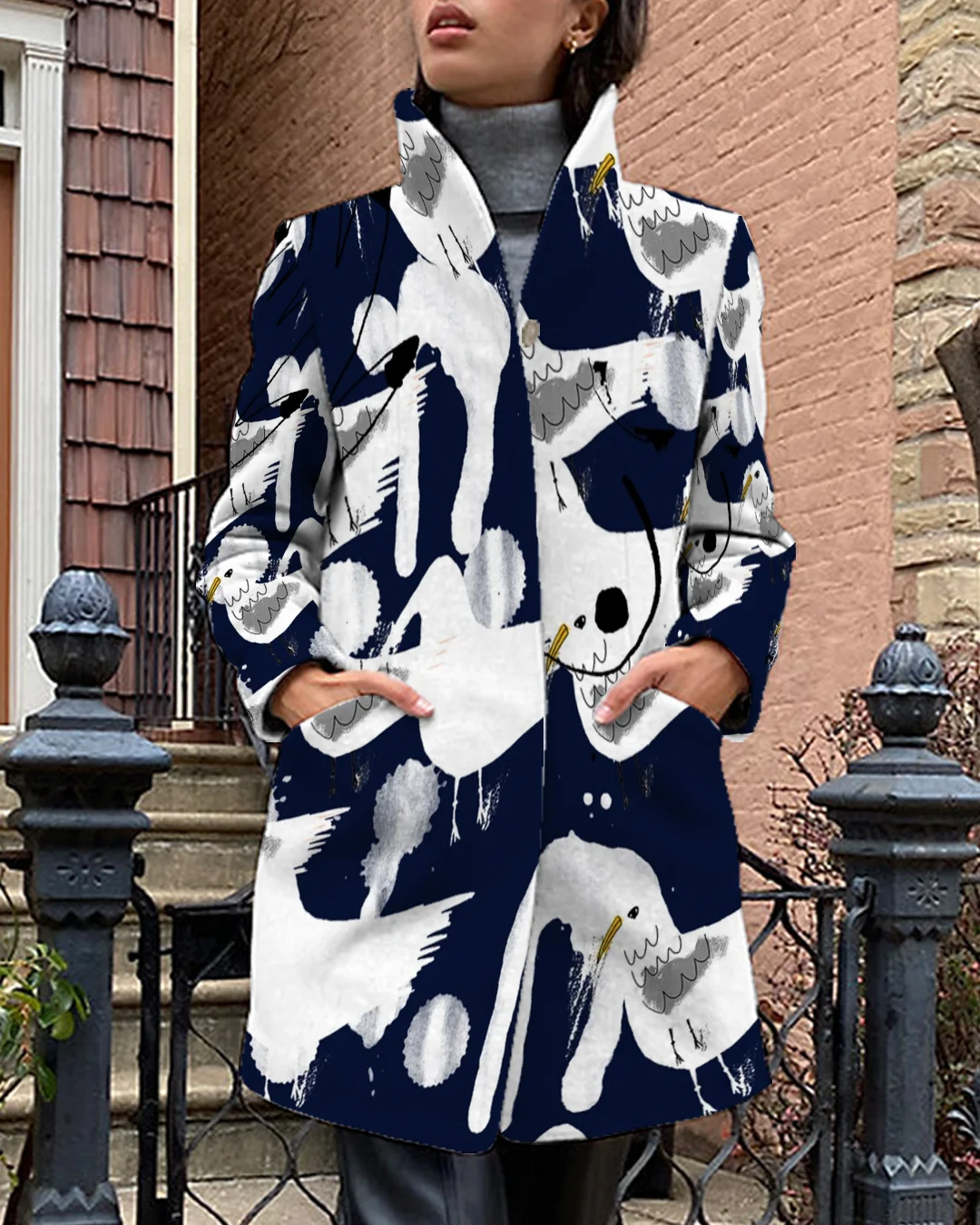 Women's Fashion Painted Casual Coat 571c