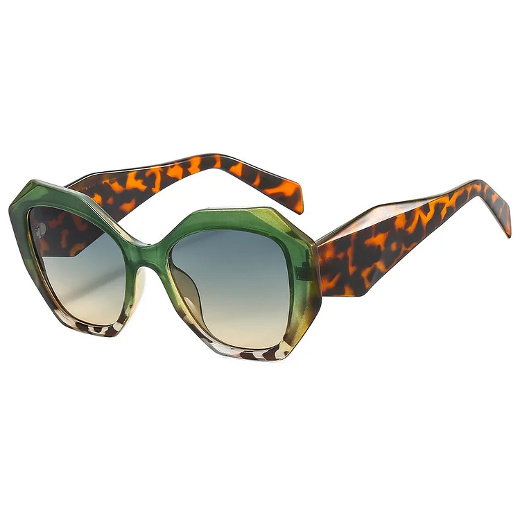 Polygonal Simple Contrast Sunglasses at Hiphopee