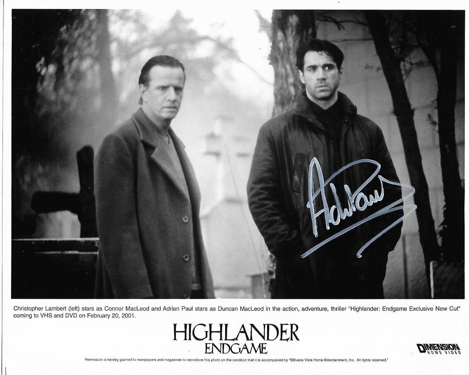 Adrian Paul Original In Person Autographed 8.5X11 Photo Poster painting - Highlander #4