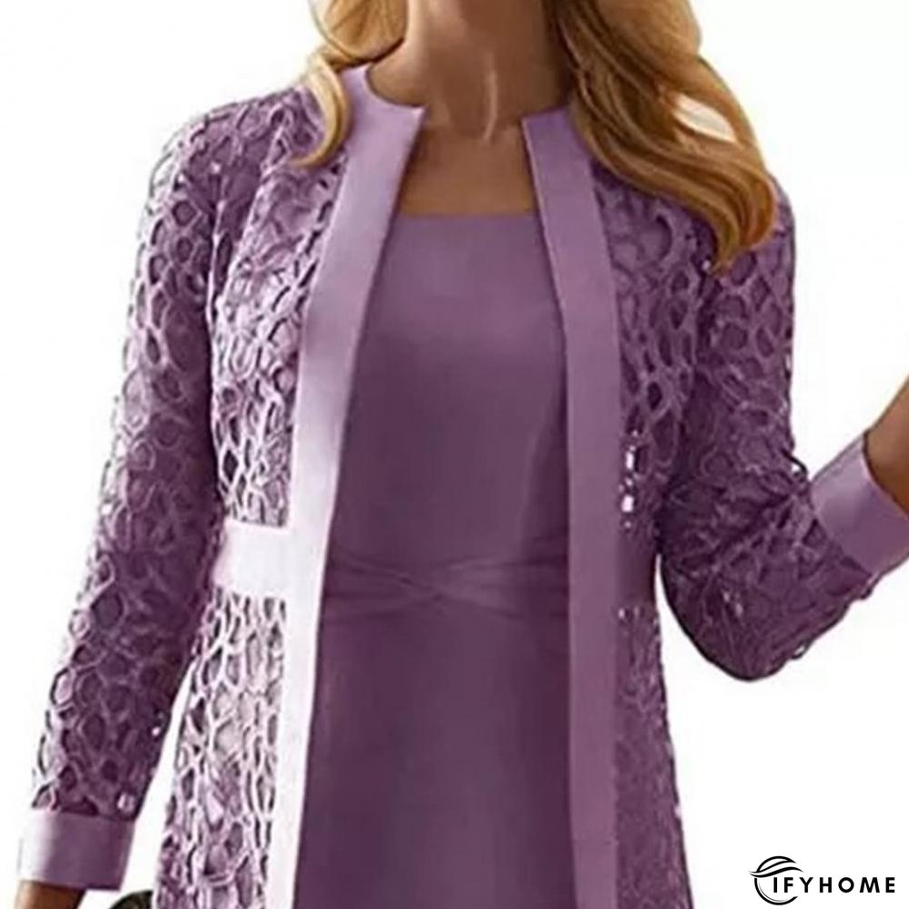 Women's Fashion Long Sleeve Formal Party Midi Dress | IFYHOME