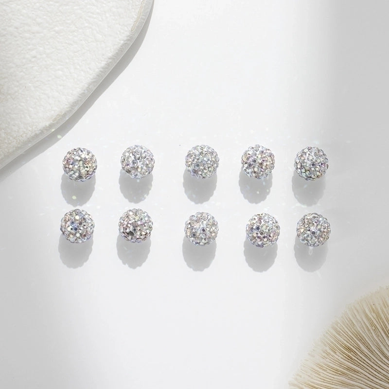 1 Piece Chinoiserie Solid Color Rhinestone Soft Clay Knitting Jewelry Accessories