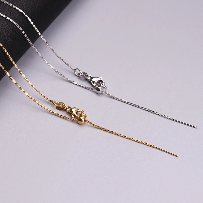 10 Pieces 50cm Titanium Steel Copper 18K Gold Plated Jewelry Accessories