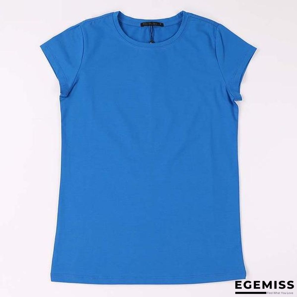 18 Colors S-3XL Plain T-Shirt Women Cotton Elastic Basic Casual Tops Short Sleeve T-shirt | EGEMISS