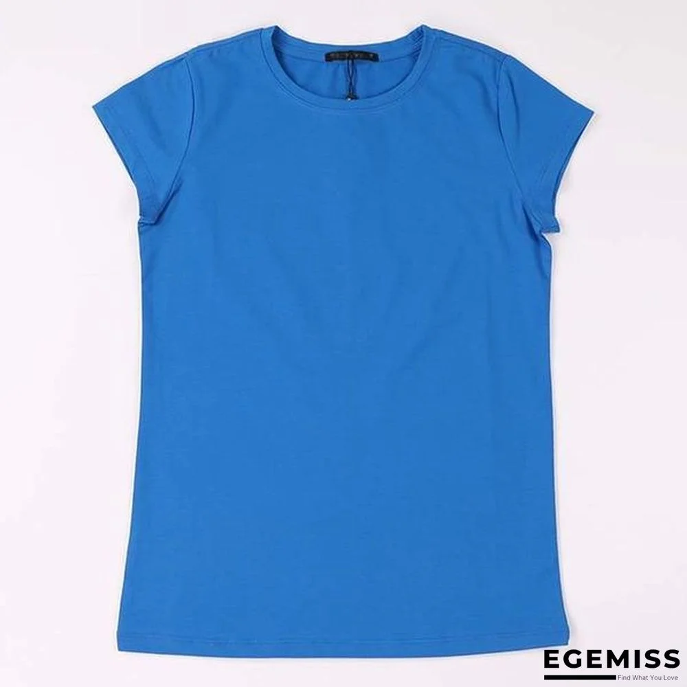 18 Colors S-3XL Plain T-Shirt Women Cotton Elastic Basic Casual Tops Short Sleeve T-shirt | EGEMISS