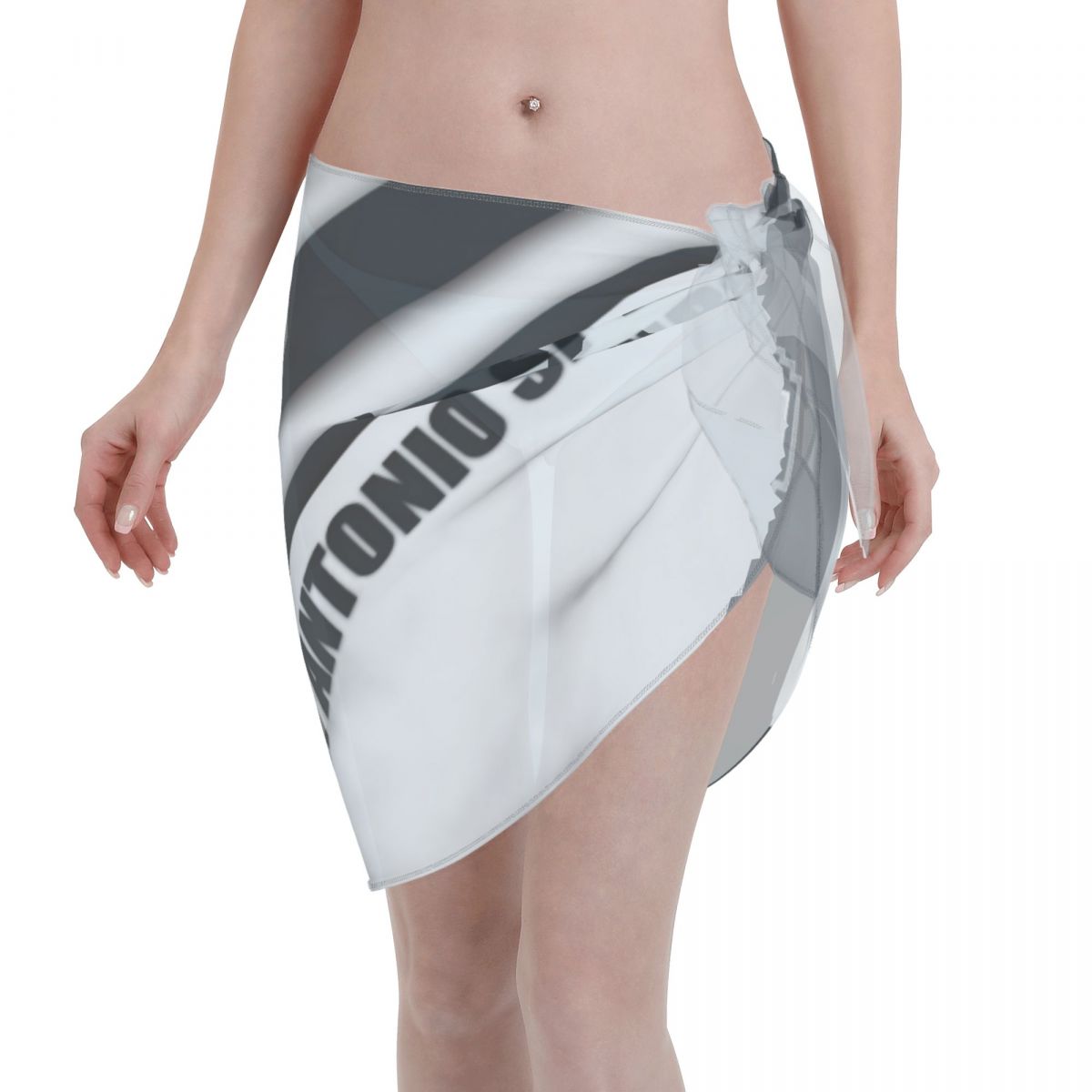 San Antonio Spurs Icon Logo Text Women Short Sarongs Beach Bikini Wraps