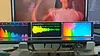 3.7-inch music spectrum desktop weather clock