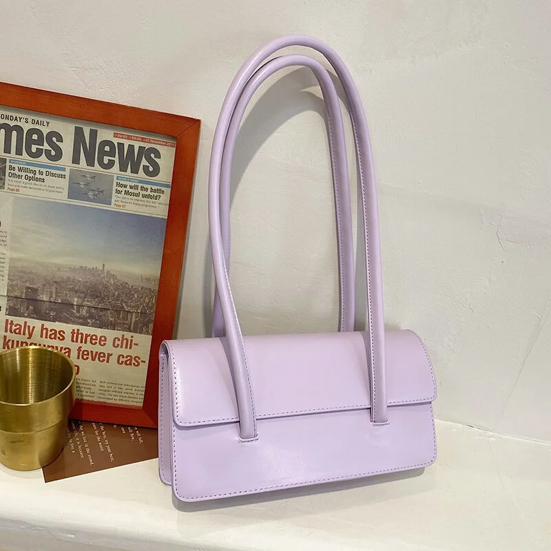 էѧӧܧ Luxury Brand Deisgner Shoulder Bag Women's Pu Leather Baguette Ladies Handbag Fashion Underarm Purse New Arrival