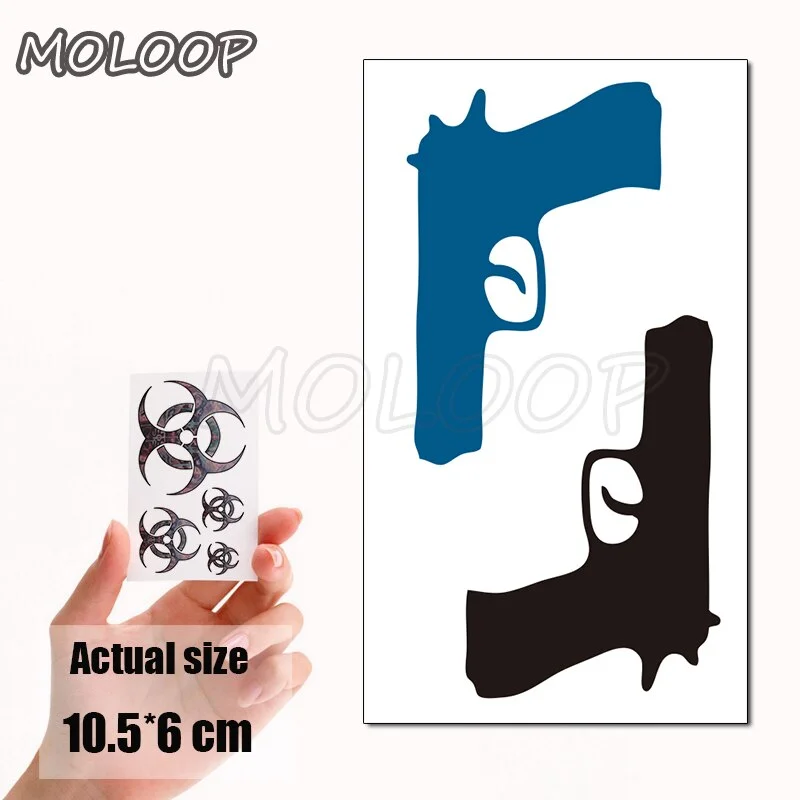 Water Transfer Tattoo Skull Cyclops Pirate Tattoo Body Art Waterproof Temporary Fake Flash Tattoo for Man Woman Kid 10.5*6cm