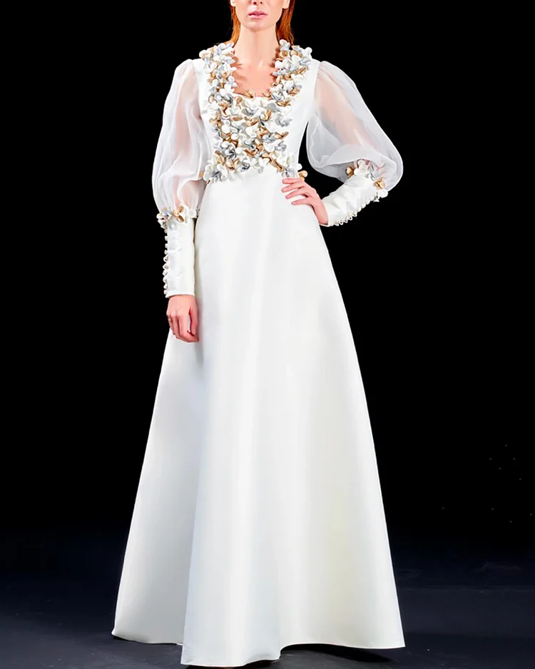 Women's Elegant Embroidery Prom Dress