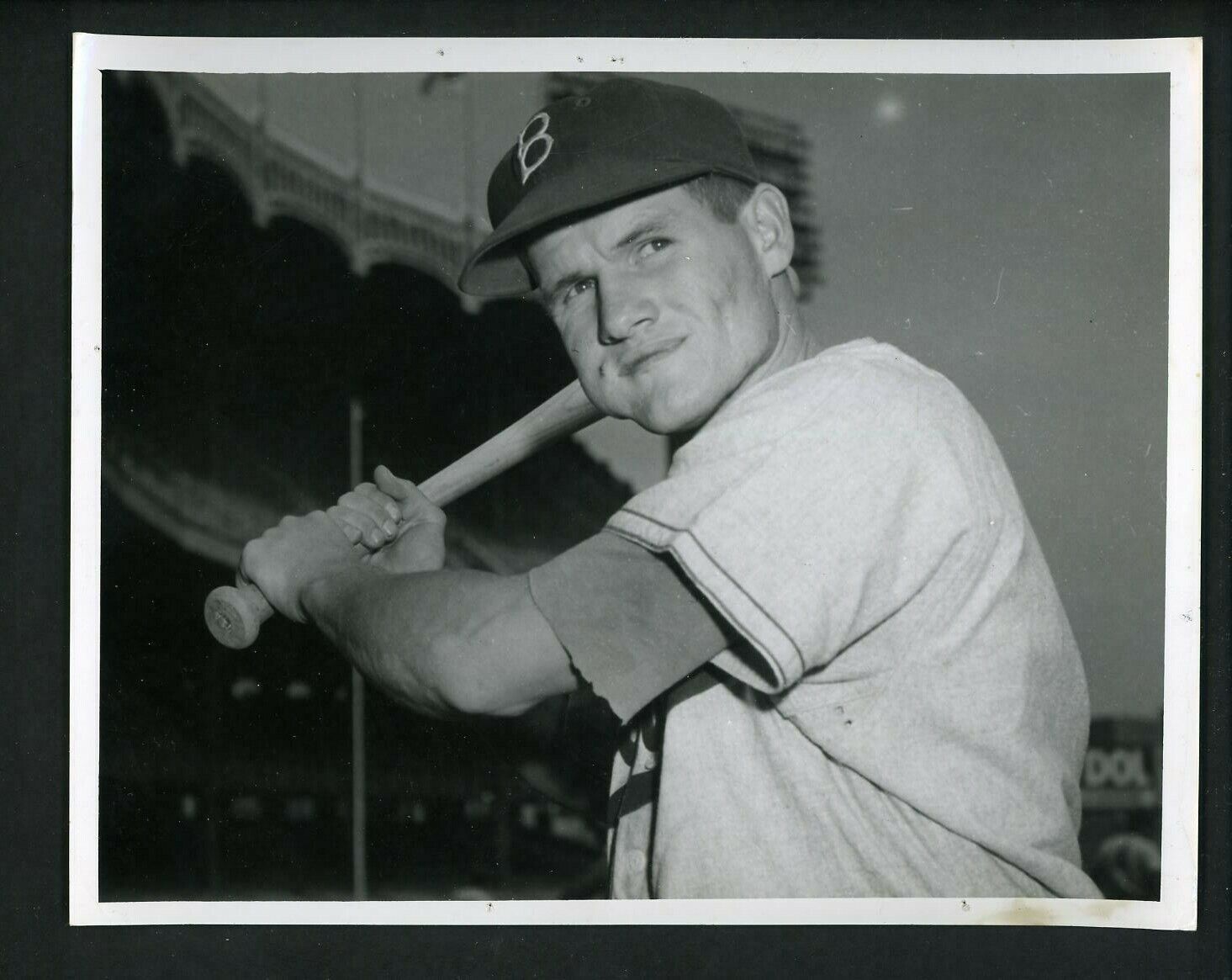 Rocky Bridges circa 1951 Press Photo Poster painting Brooklyn Dodgers WM. C. Greene Photo Poster paintinggrapher