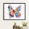>SALE<5D DIY Partial Special Shaped Drill Diamond Painting Flower Butterfly 40x30cm