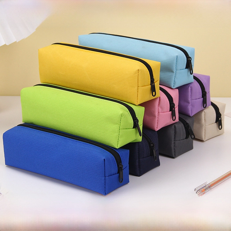 Examination Pencil Bag Simple Style Niche Stationery Box Printable Logo Solid Color Stationery Bag Small Portable Pencil Bag