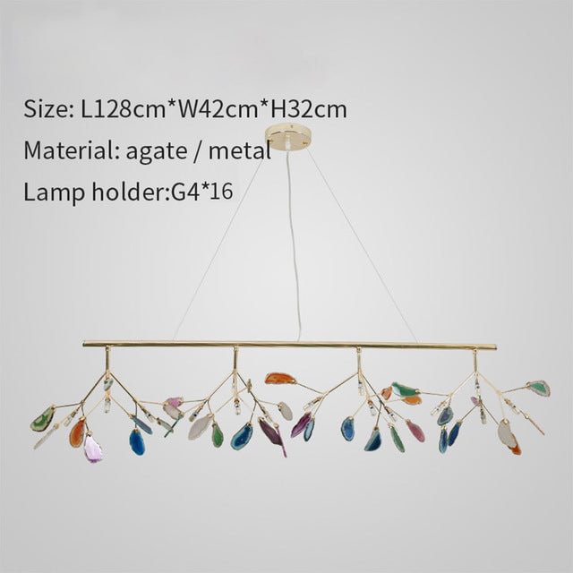 Creative Colorful Agate Firefly Chandelier G4 Luminaria Led Chandelier Lustre Chandelier Lighting Lamparas For Dining Room