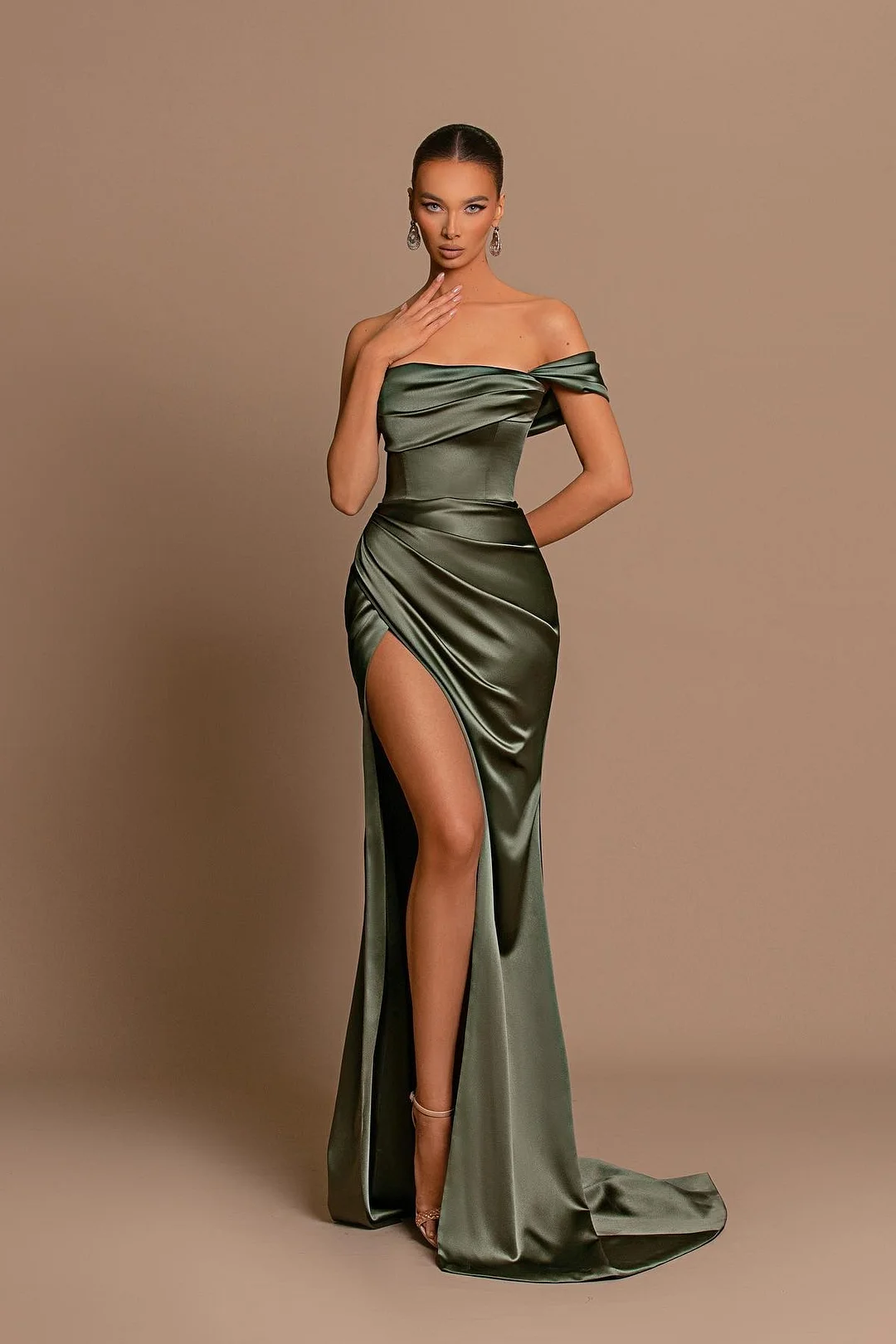 Bellasprom Off-the-Shoulder Long Prom Dress Mermaid Split Online