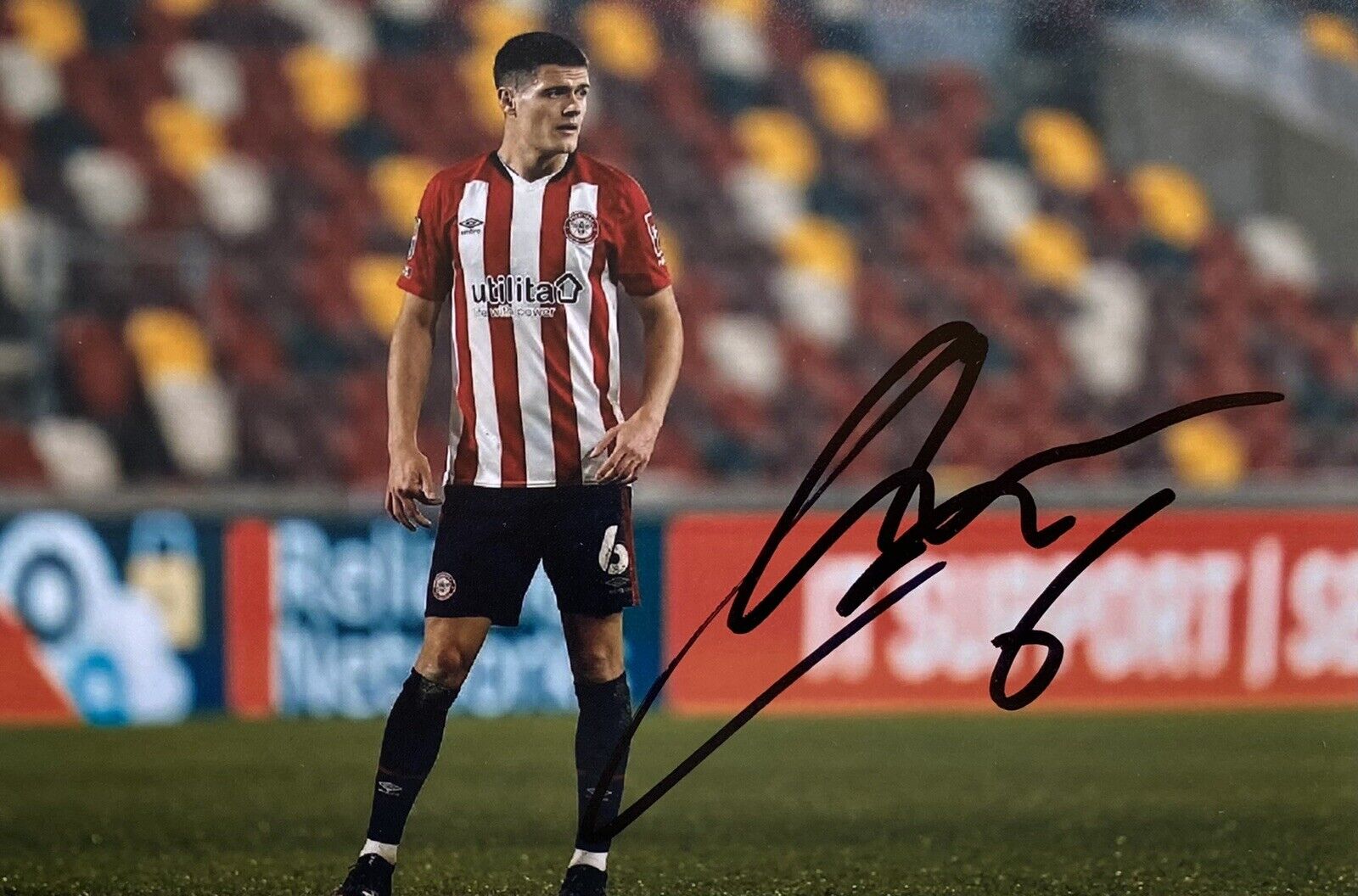 Christian Norgaard Genuine Hand Signed Brentford 6X4 Photo Poster painting, See Proof