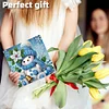 6pcs Diamond Painting Xmas Snowman Greeting Cards Congratulations Cards & Gifts