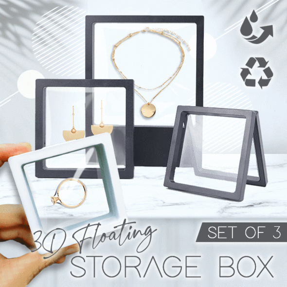 3D Floating Storage Box (Set of 3)