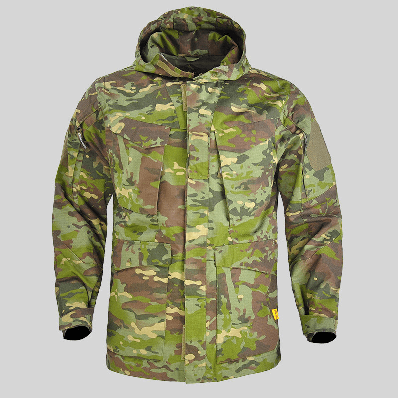 Tactical Windbreaker Mid-Length Men'S Jacket Waterproof