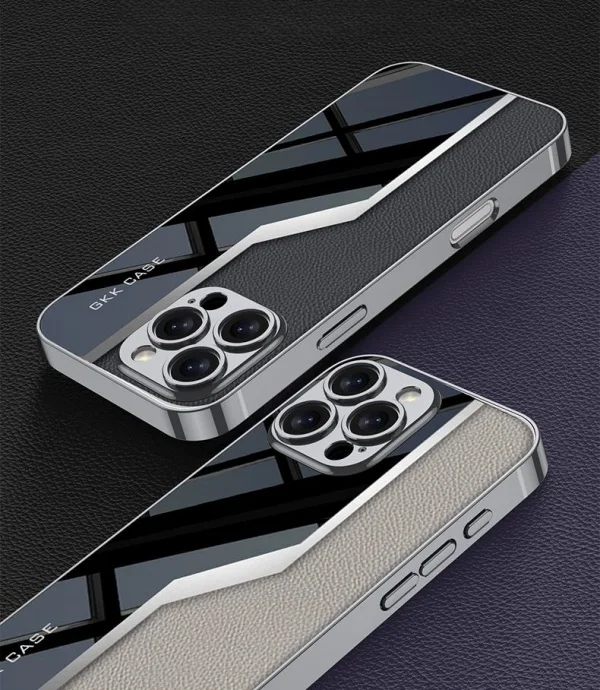 Electroplating Leather Apple Phone Case