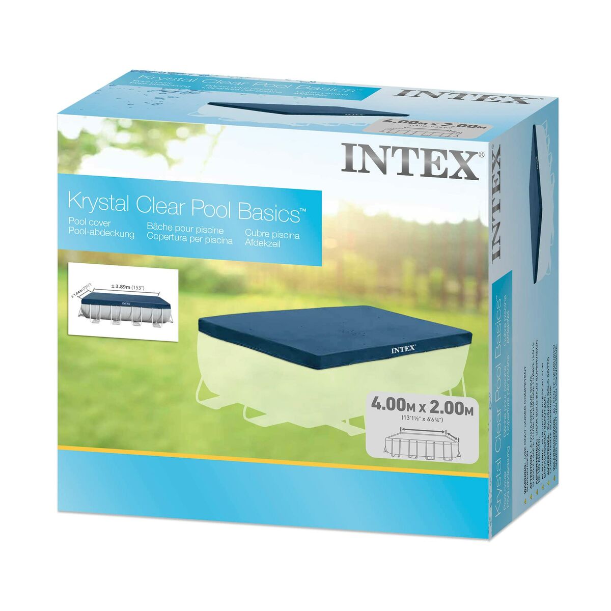 Swimming Pool Cover Intex 28037 4 x 2 m Blue Navy Blue