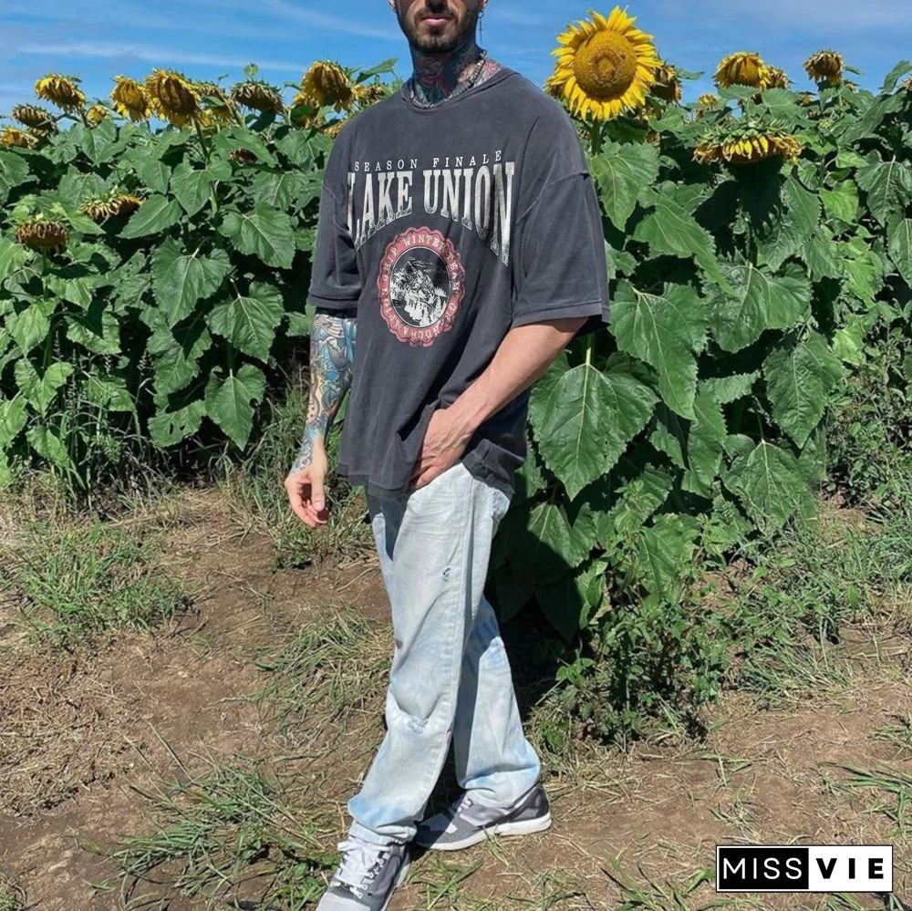 Vintage Oversized Lake Union Men's T-Shirt