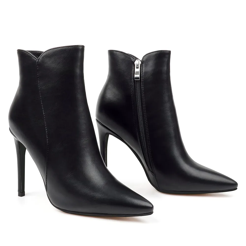 Boots Specials 100mm Women's High Heels Pointed Toe Zipper Boots-vocosishoes