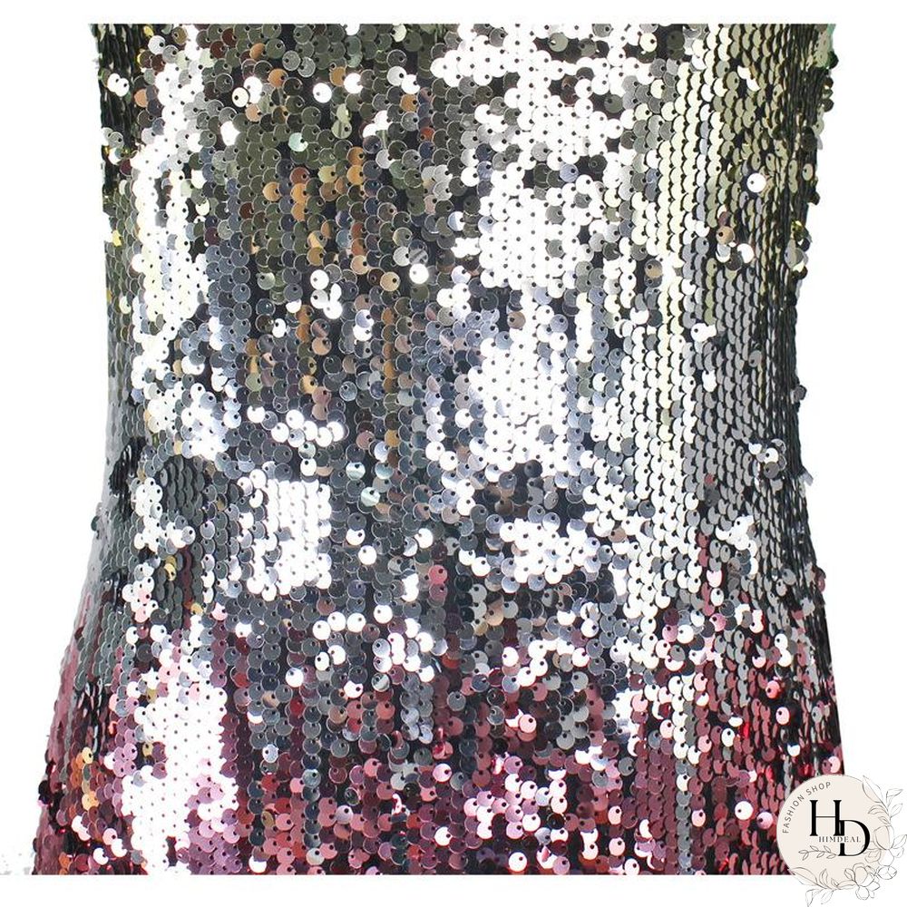 V-Neck Sexy Sequin Suspenders Mini Dresses