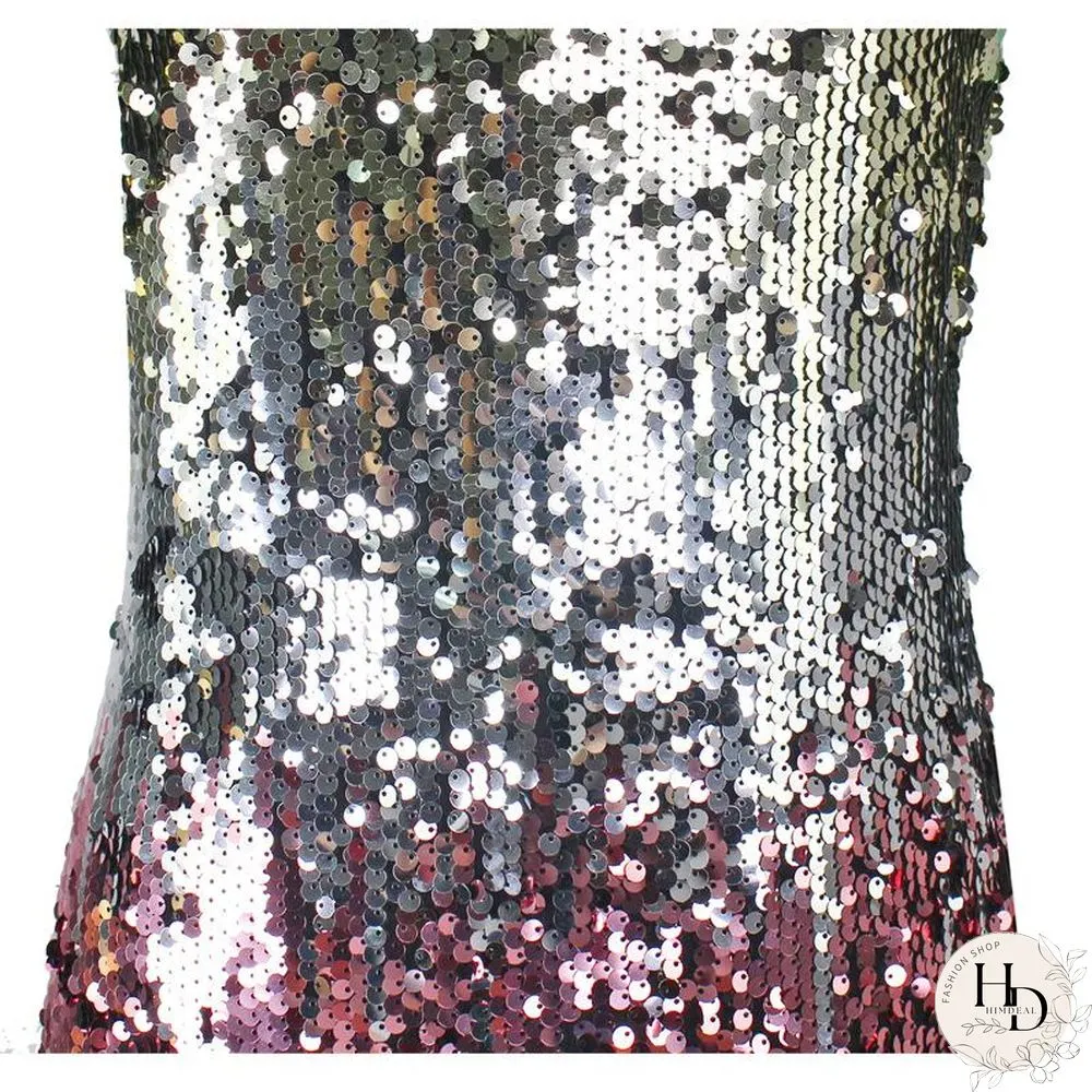 V-Neck Sexy Sequin Suspenders Mini Dresses