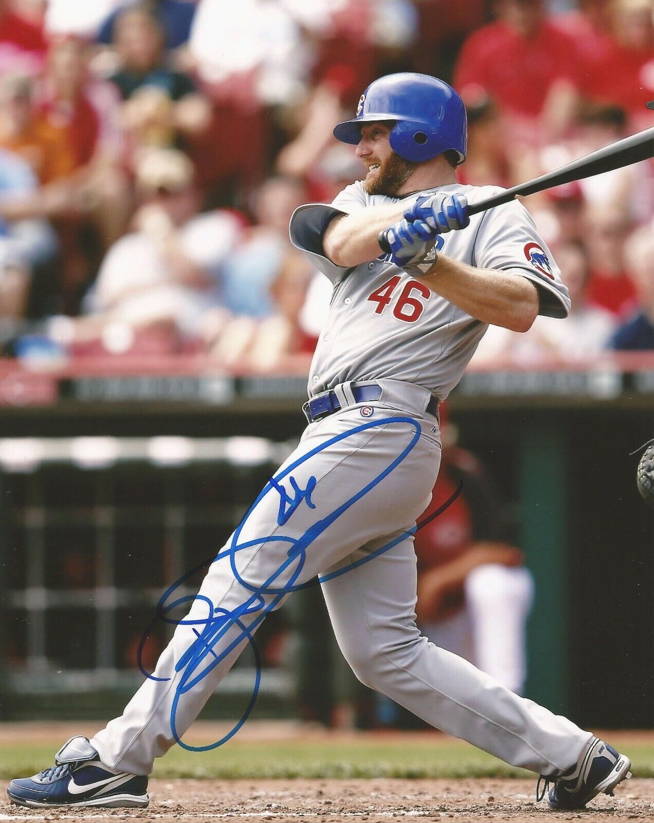 RYAN DEMPSTER SIGNED CHICAGO CUBS AT BAT 8x10 Photo Poster painting #1 w/COA