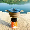 Foldable Portable Camping Cooker Pot Silicone Outdoor Kettle Cookware Tableware