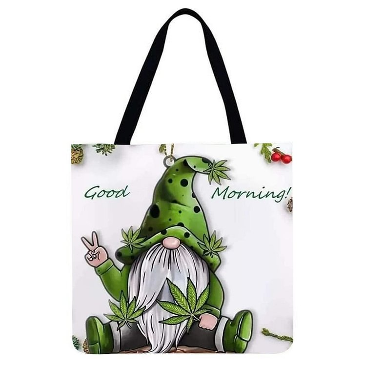 Cartoon Gnome Goblin - Linen Tote Bag