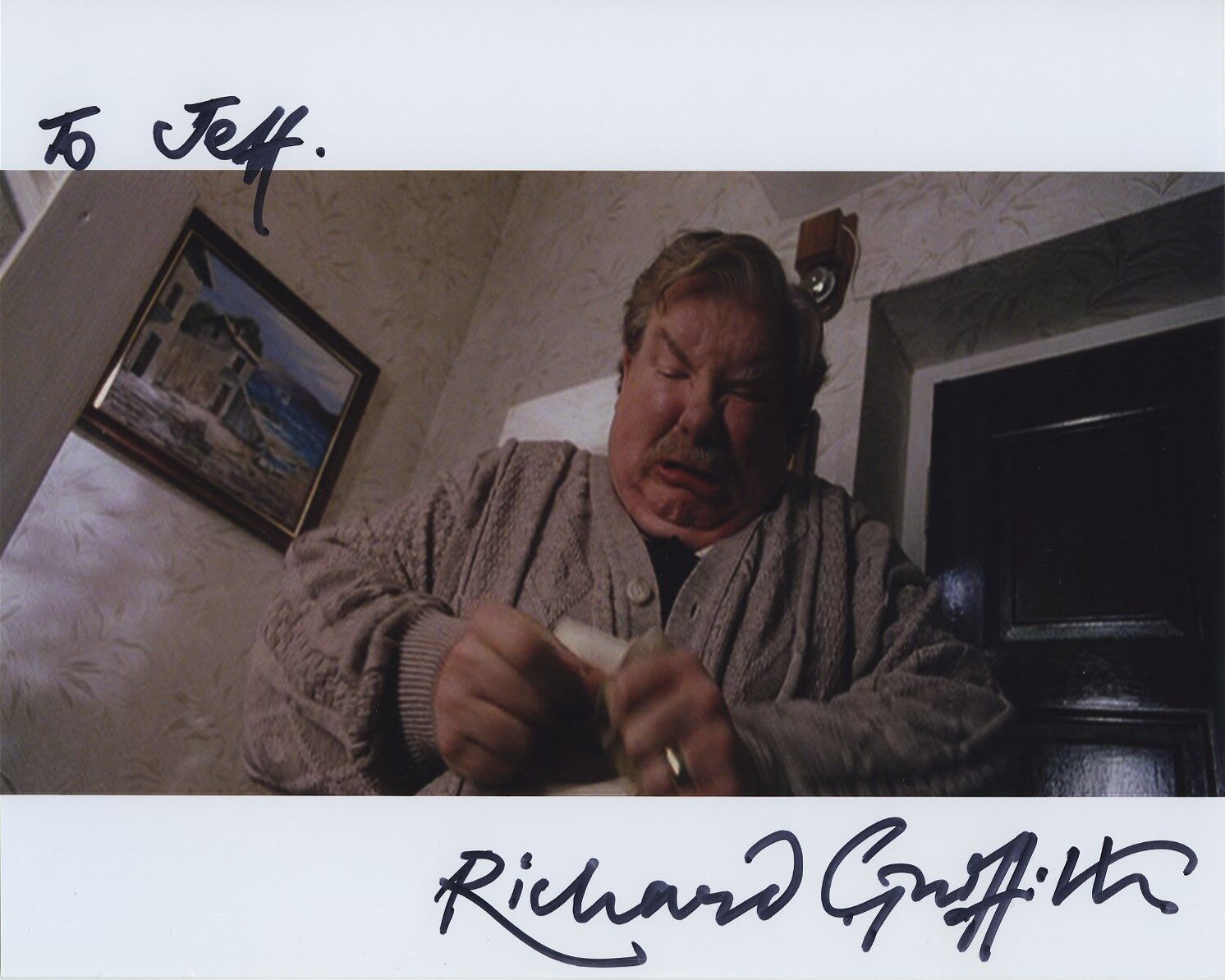 RICHARD GRIFFITHS SIGNED AUTOGRAPHED HARRY POTTER COLOR Photo Poster painting UNCLE VERNON! #6