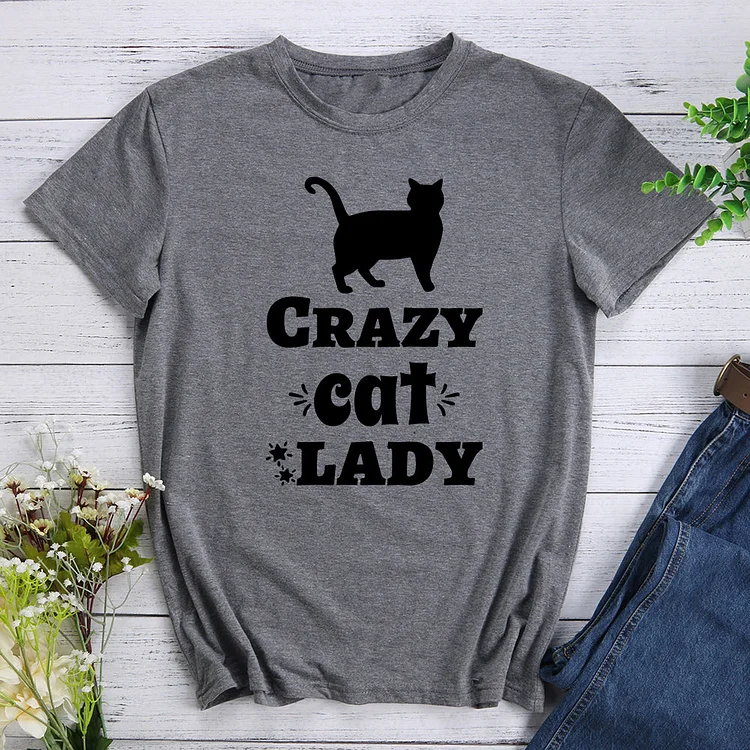 Crazy cat  lady Tee Shirts-013246