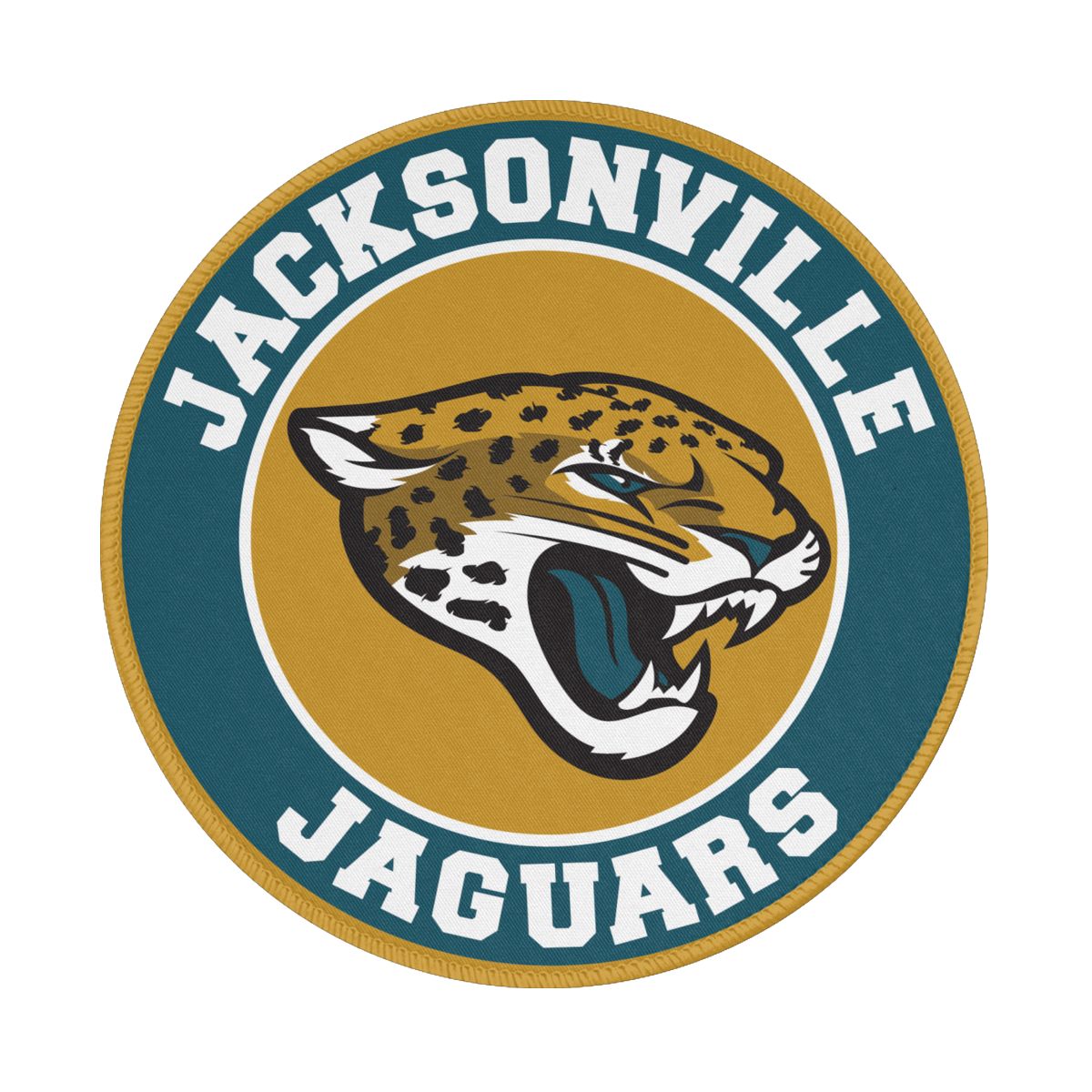 Jacksonville Jaguars Circle Logo Waterproof Round Mouse Pad for Wireless Mouse