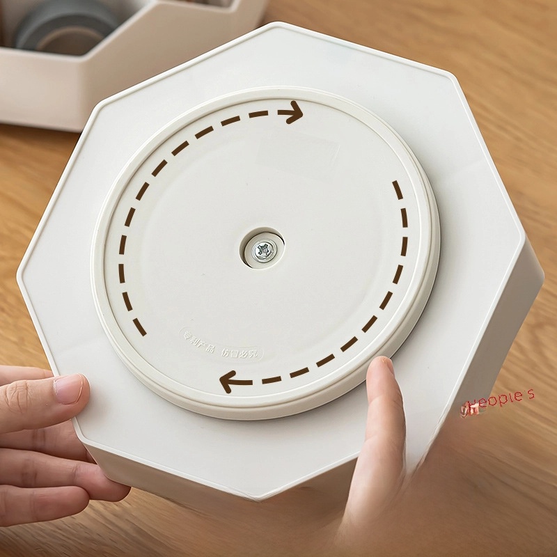 Original Large Capacity Plastic Rotating Pen Holder Storage Box Office Desktop Stationery Organizer Luxury