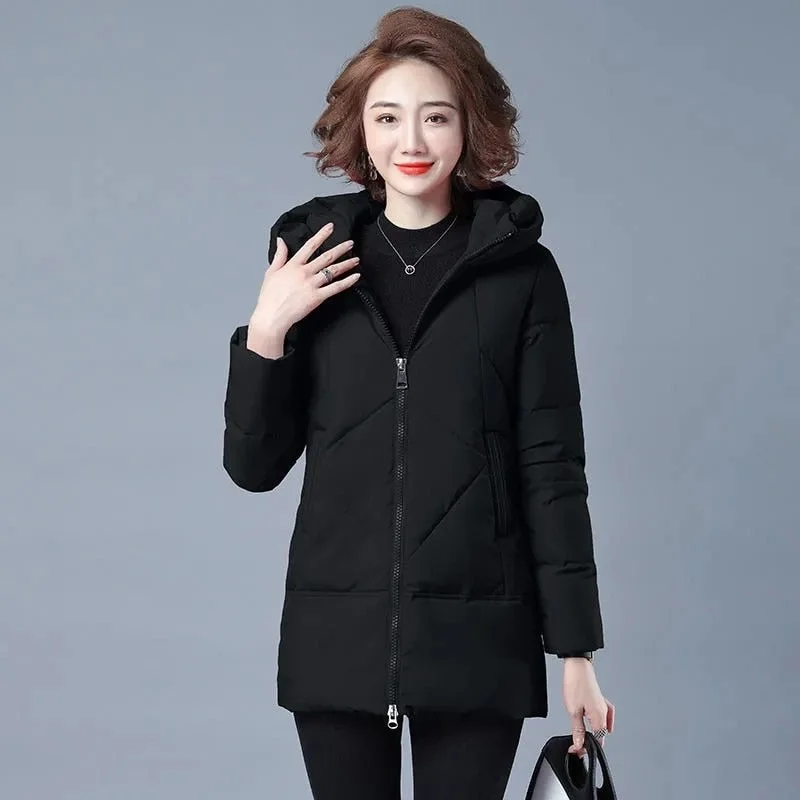 2021 New Women Parkas Winter Jacket Long Warm Parkas Female Thick Coats Cotton Padded Parka Casual Jackets Hooded Outwear Female