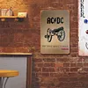 AC/DC - Panneaux en &eacute;tain m&eacute;tallique(20*30cm/30*40cm) - Musique