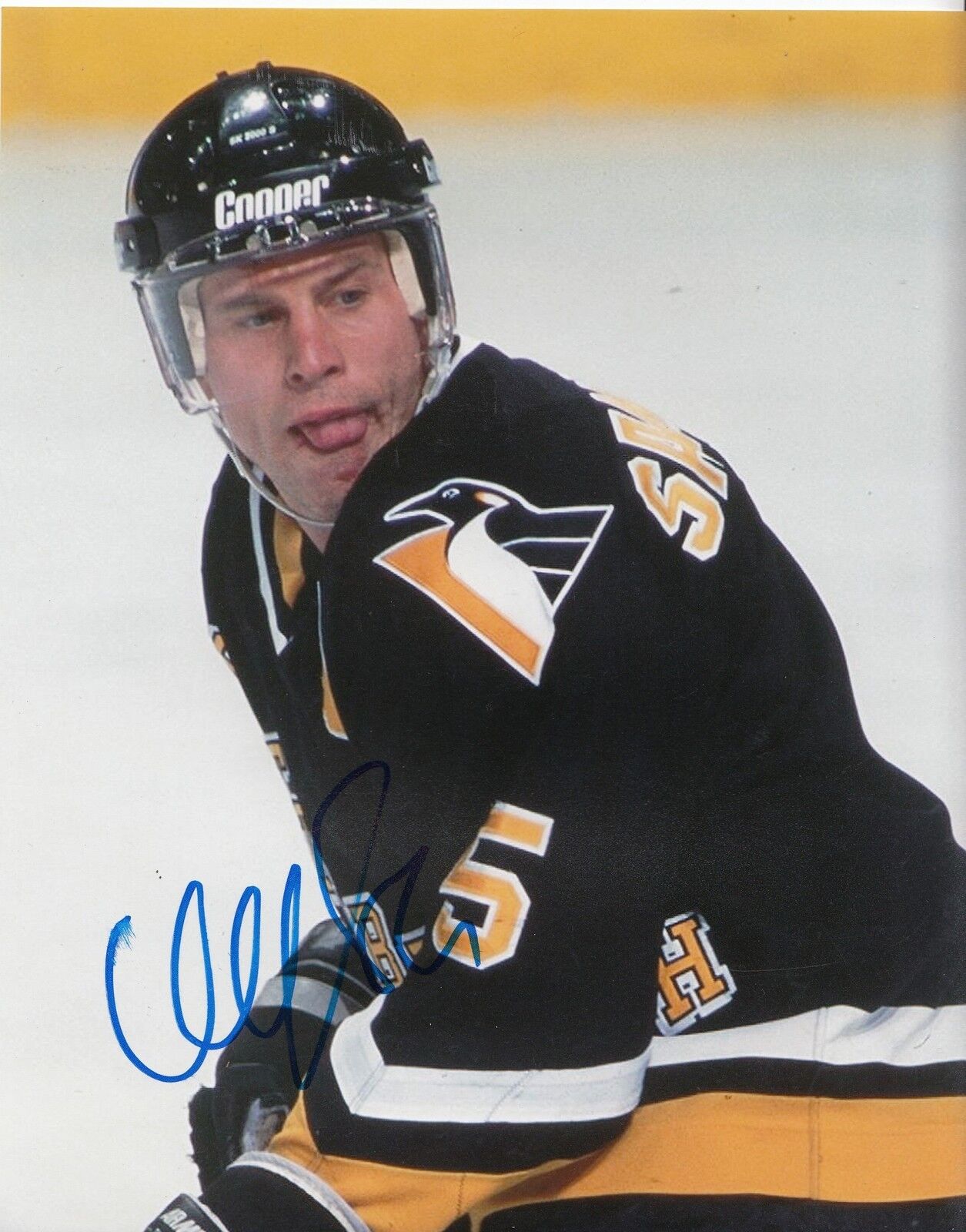 ULF SAMUELSSON signed (PITTSBURGH PENGUINS) autograph HOCKEY 8X10 Photo Poster painting W/COA #2