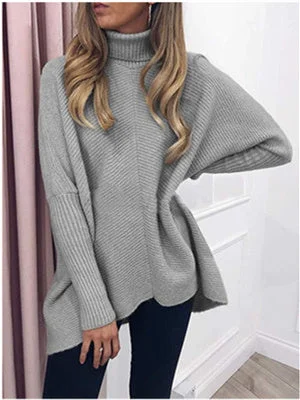 Women Long Sleeve Turtle Neck knit Sweaters