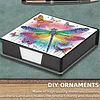 Diamond Painting PU Dragonfly Notecard Box with 160 Sheets Paper Note Holder