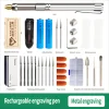 Electric engraving pen, glass and metal marking and engraving machine, jade seal, rechargeable mini carving pen, nut carving tool
