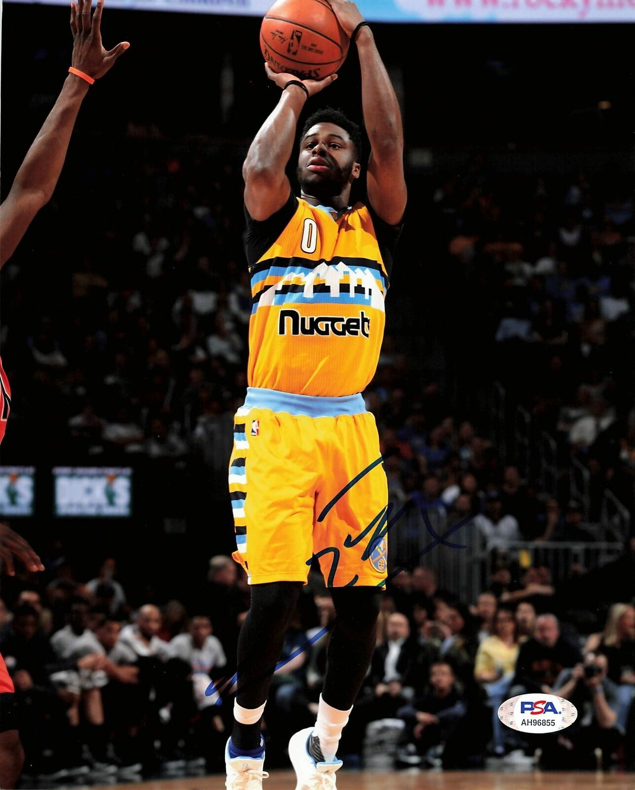 Emmanuel Mudiay signed 8x10 Photo Poster painting PSA/DNA Denver Nuggets Autographed Jazz