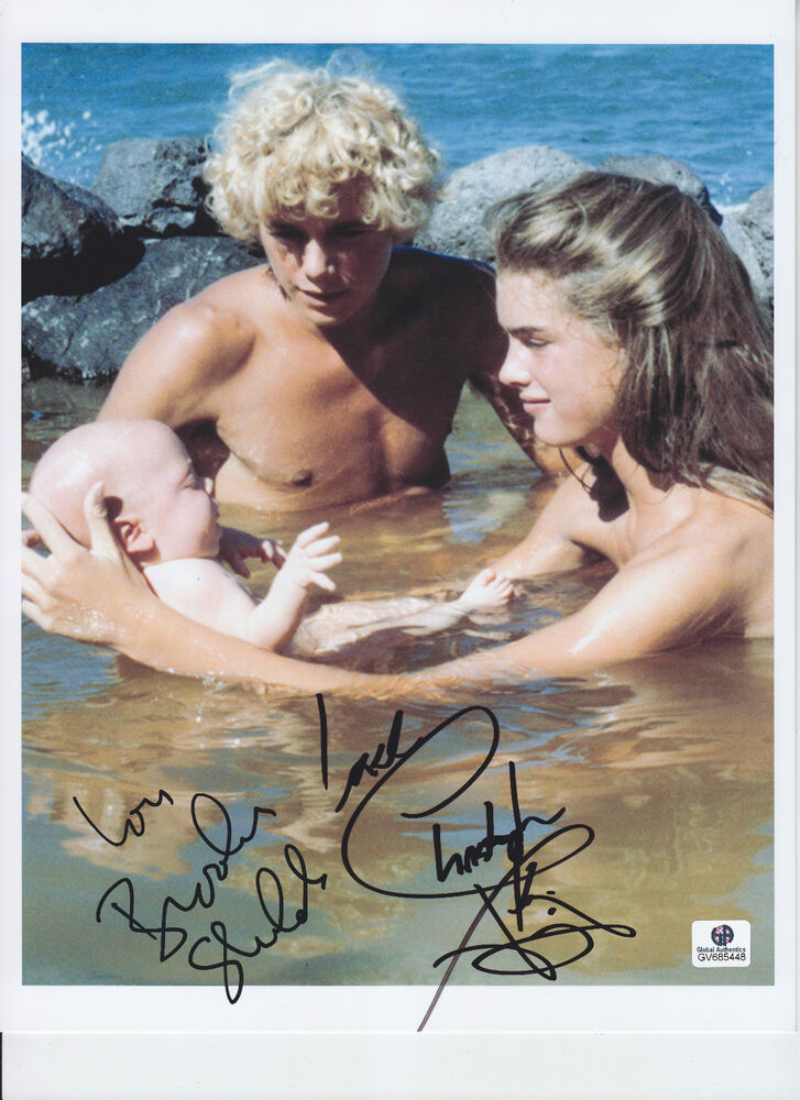 Brooke Shields Christopher Atkins  - BLUE LAGOON - signed 8.5 x 11 GAI