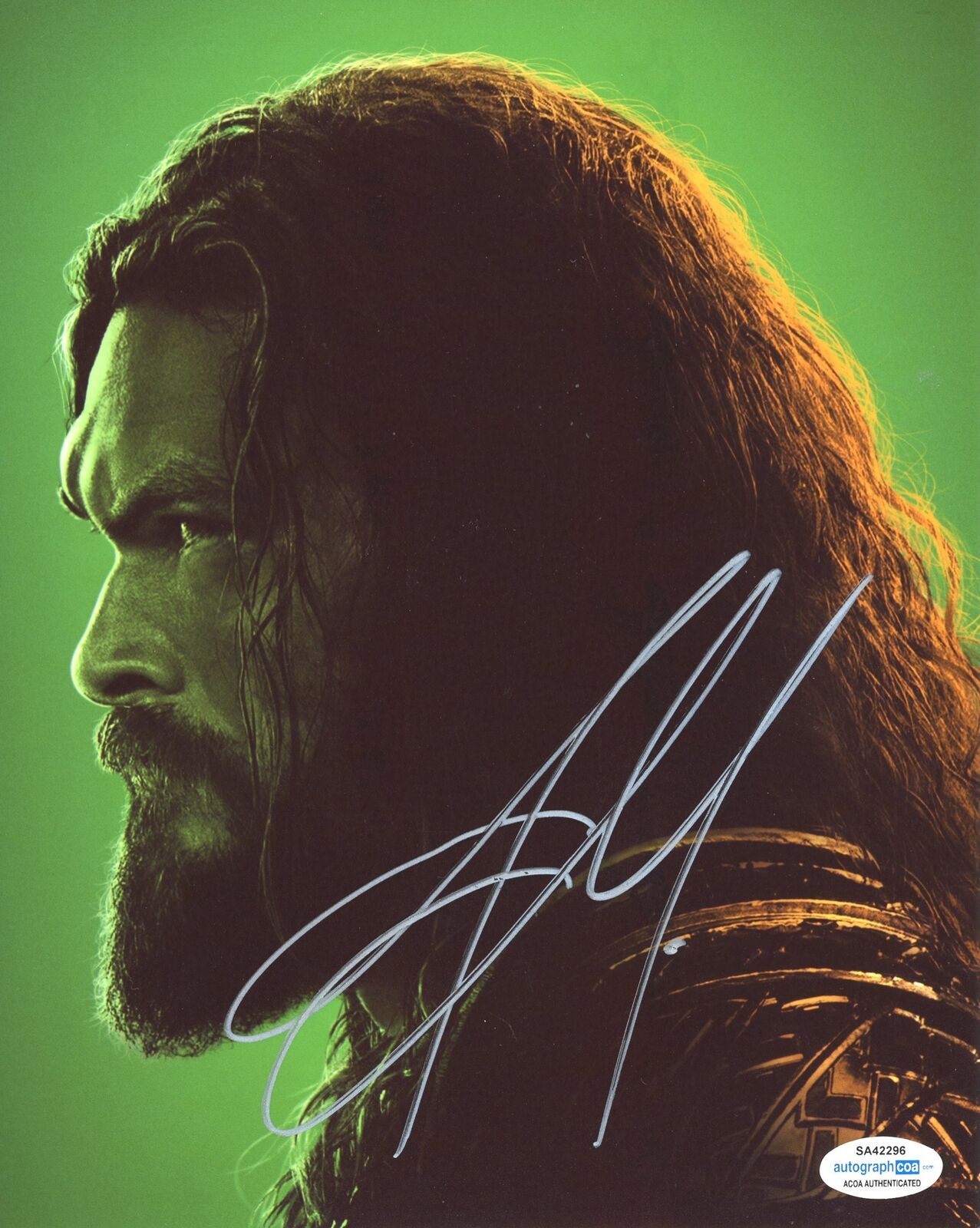 Jason Momoa SIGNED 10X8 Photo Poster painting Aquaman Genuine Signature AFTAL ACOA TPA (7475)