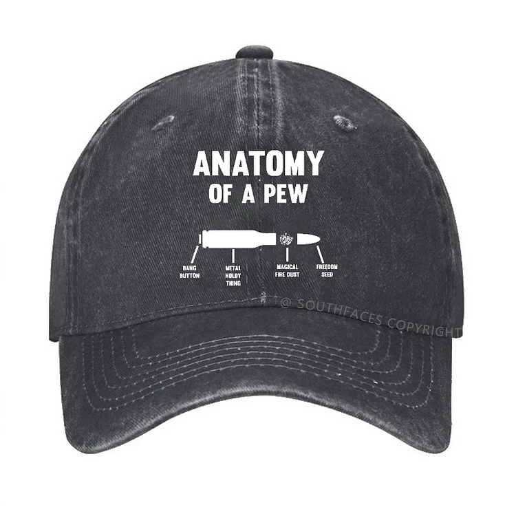 Anatomy Of A Pew Sarcastic Saying Hat
